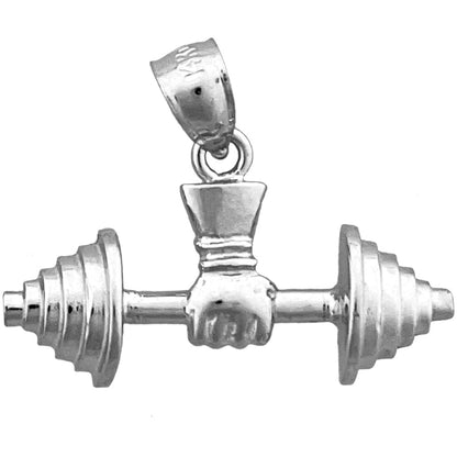 14K Gold Einarm-Hantel-Anhänger