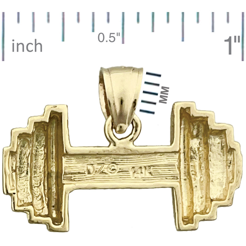 585 Gold Hantel-Anhänger