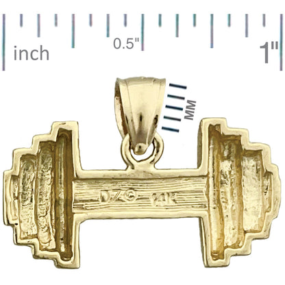 585 Gold Hantel-Anhänger