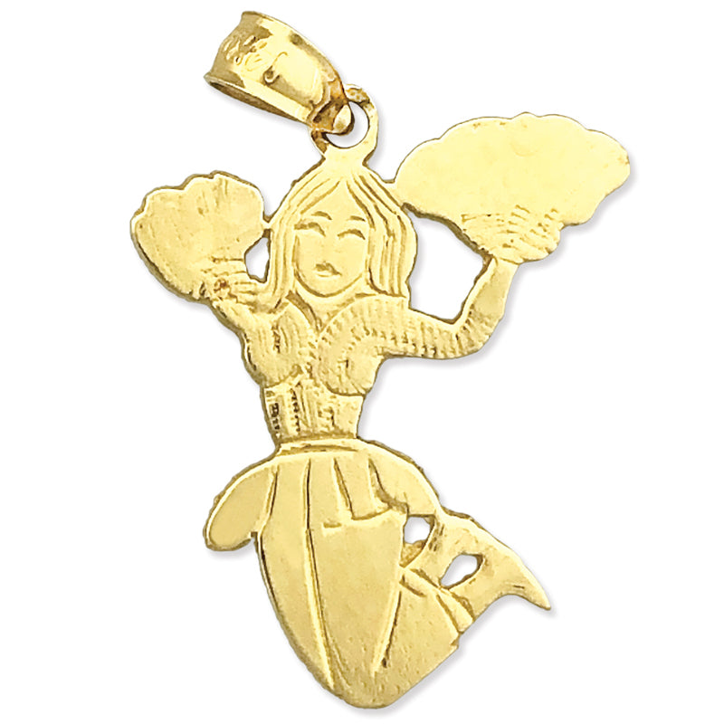 14K Gold Cheerleader-Anhänger