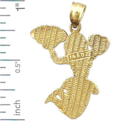 14K Gold Cheerleader-Anhänger