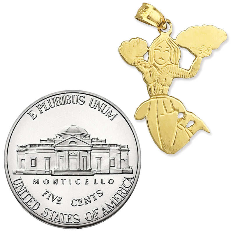 14K Gold Cheerleader-Anhänger