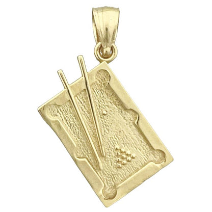 585 Gold 3D-Billardtisch-Charm