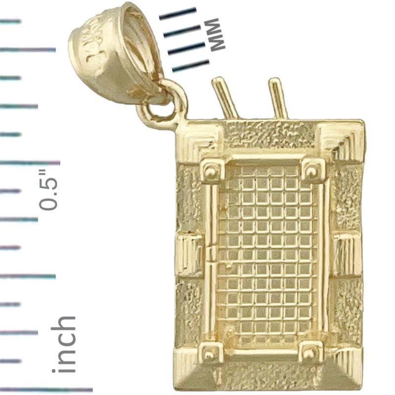 585 Gold 3D-Billardtisch-Charm