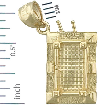 585 Gold 3D-Billardtisch-Charm