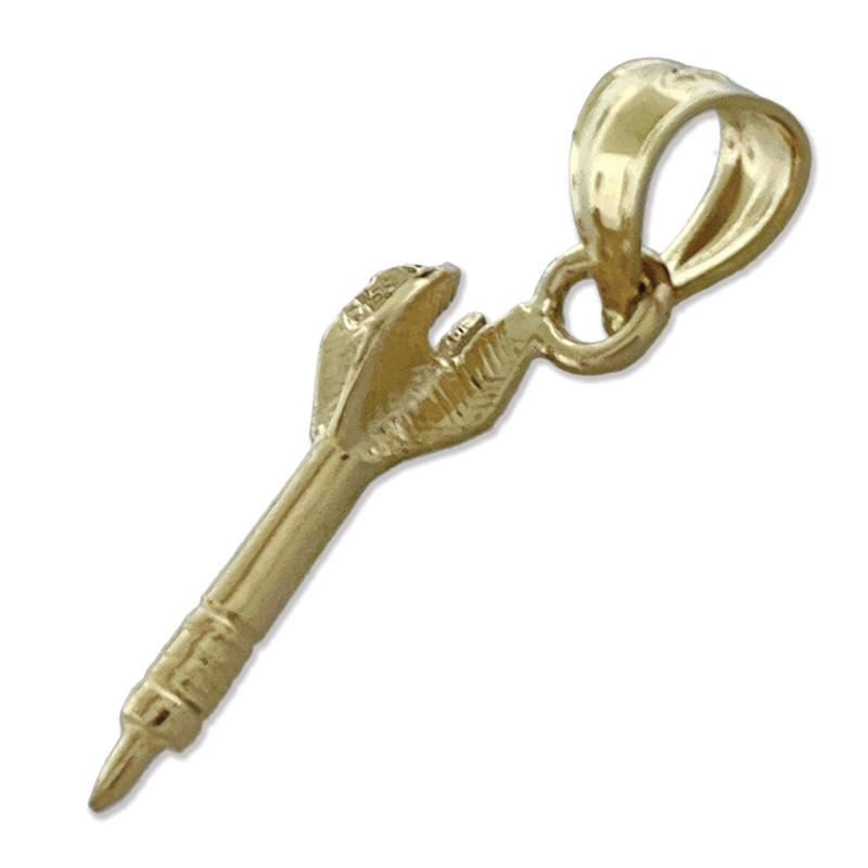 14K Gold 3D-Pfeil-Charm