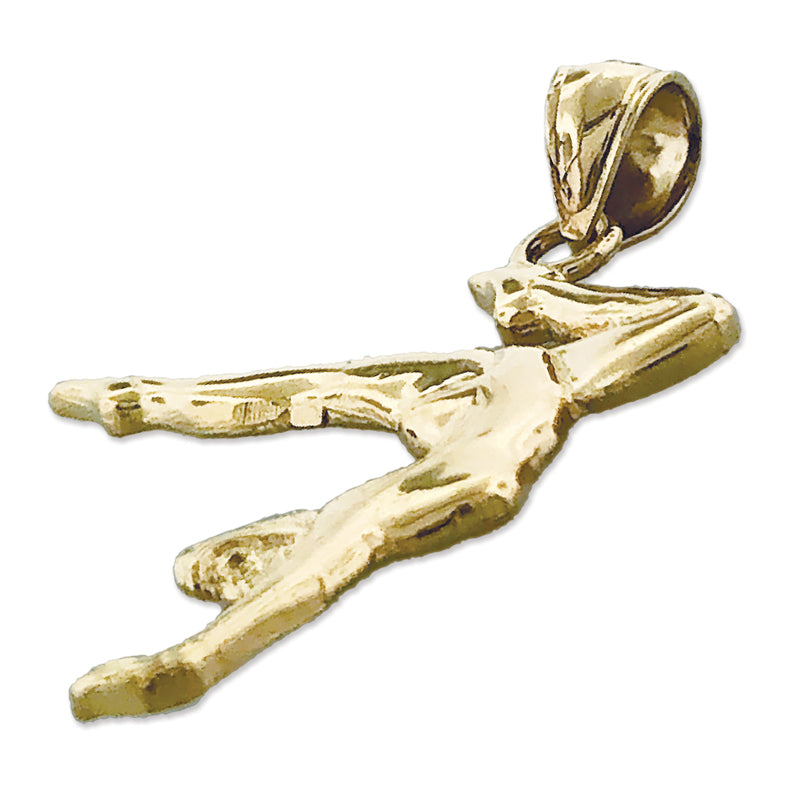 Handstand-Gymnastik-Anhänger aus 14K Gold