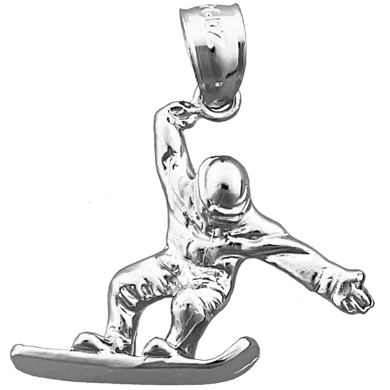 585 Gold Snowboarder-Anhänger