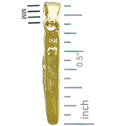 14K Gold Charm „3D-Snowboard