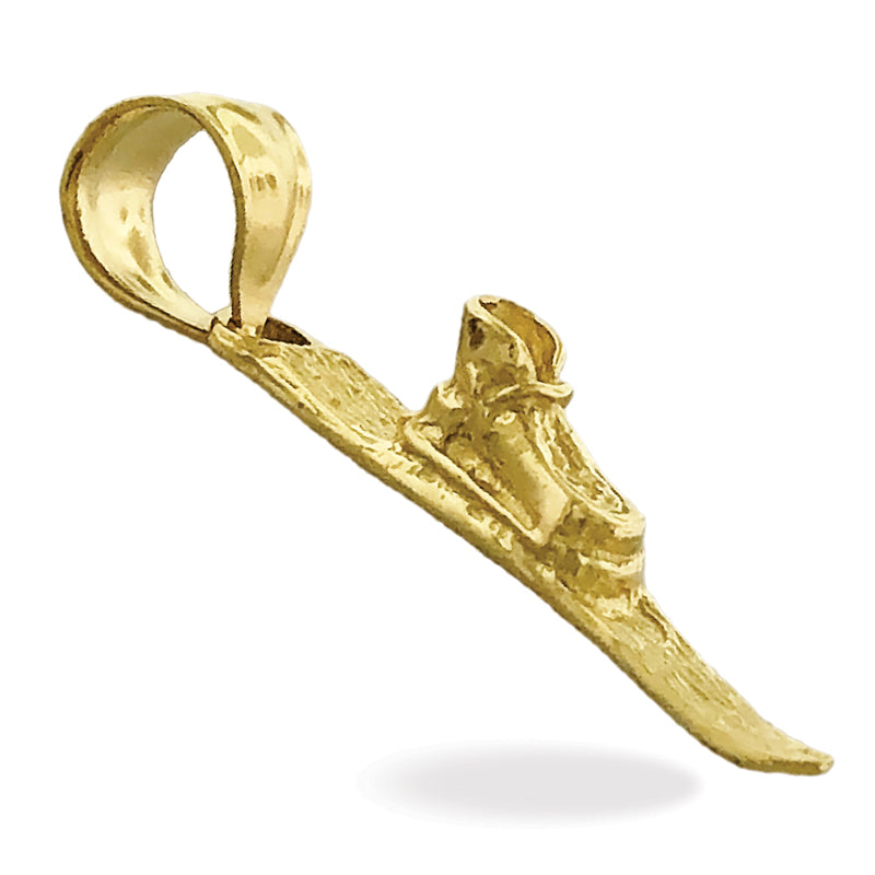 14K Gold Charm „3D-Snowboard