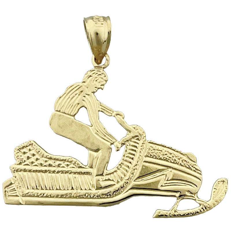 585 Gold Anhänger Schneemobil