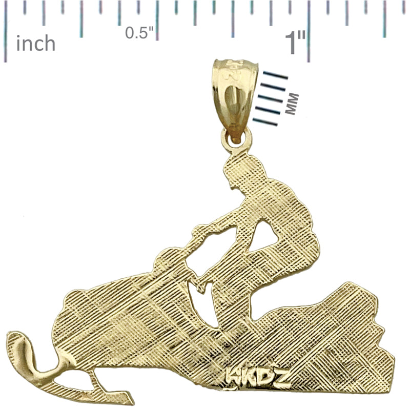 585 Gold Anhänger Schneemobil