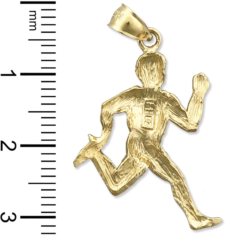 14K Gold Anhänger Olympia-Läufer