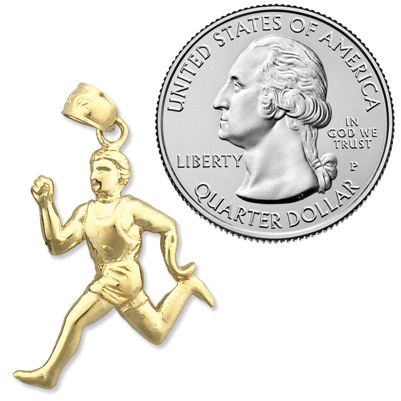 14K Gold Anhänger Olympia-Läufer
