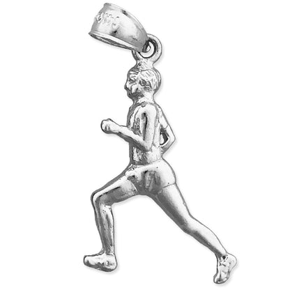 14K Gold Sportanhänger Läufer, männlich