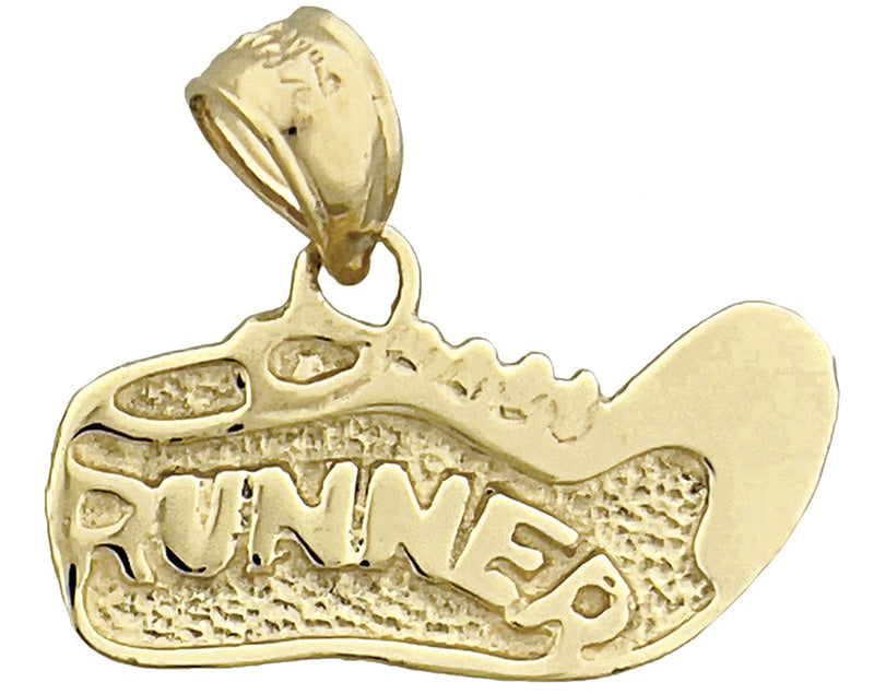 14K Gold Läufer-Schuh-Charm