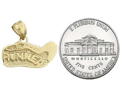 14K Gold Läufer-Schuh-Charm