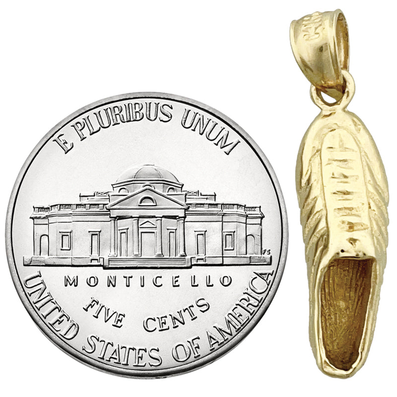 14K Gold 3D Turnschuh-Charm