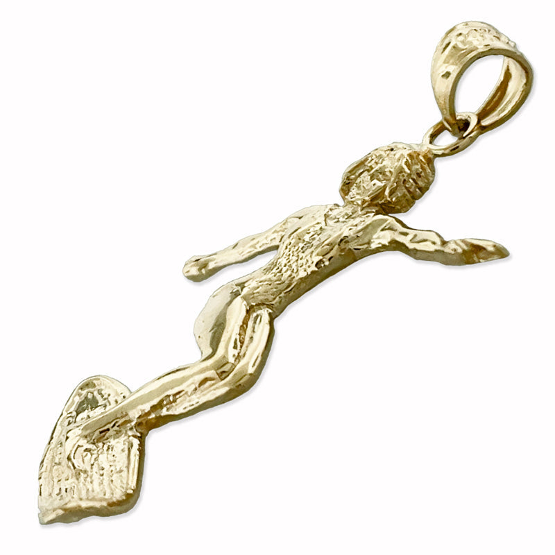 14K Gold Anhänger „Surferin“