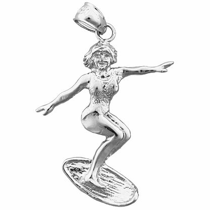 14K Gold Anhänger „Surferin“