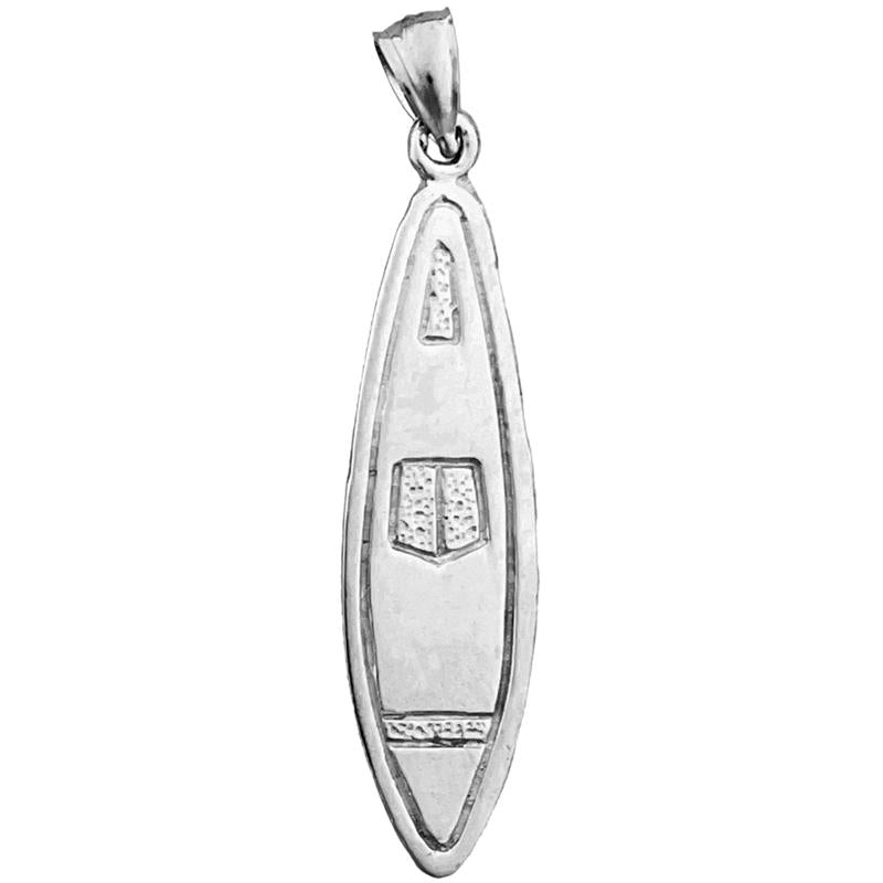 3D-Surfbrett-Anhänger aus 14K Gold