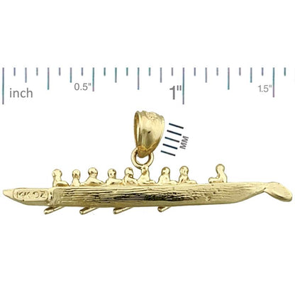 14K Gold 3D-Ruder-Anhänger