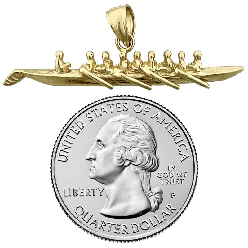 14K Gold 3D-Ruder-Anhänger