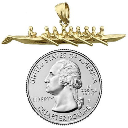 14K Gold 3D-Ruder-Anhänger
