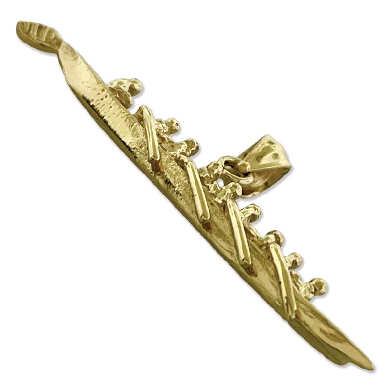 14K Gold 3D-Ruder-Anhänger