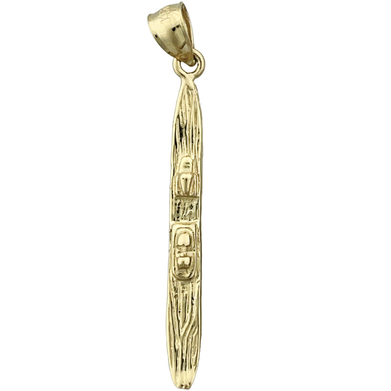 14K Gold 3D-Wasserski-Anhänger