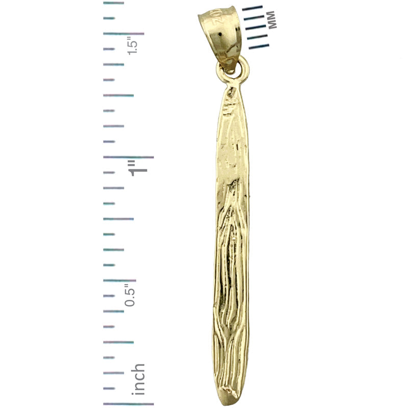 14K Gold 3D-Wasserski-Anhänger