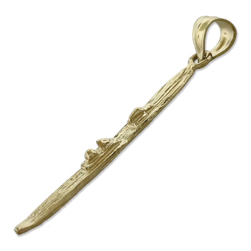 14K Gold 3D-Wasserski-Anhänger