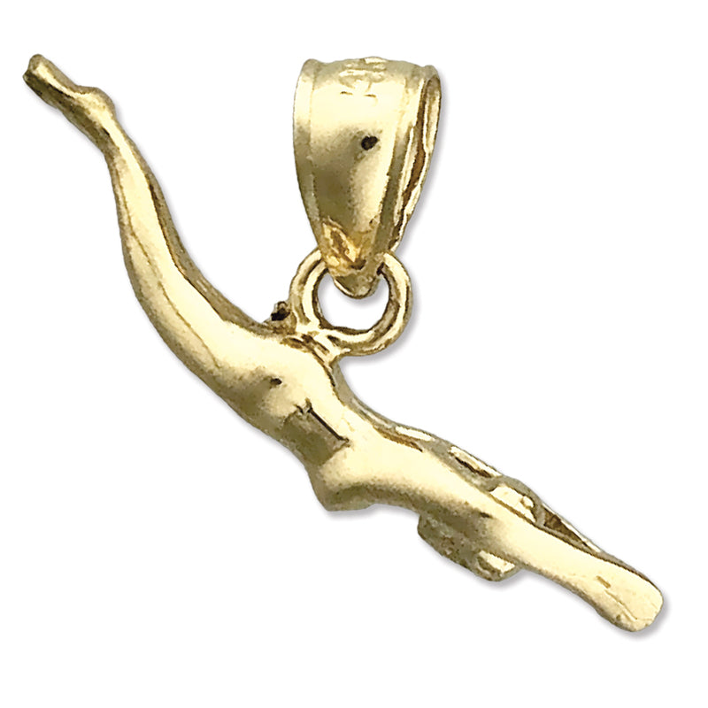 14K Gold 3D-Schwimmer-Charm