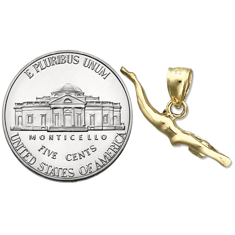14K Gold 3D-Schwimmer-Charm