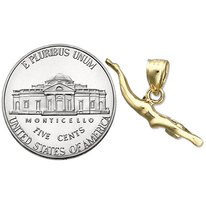 14K Gold 3D-Schwimmer-Charm