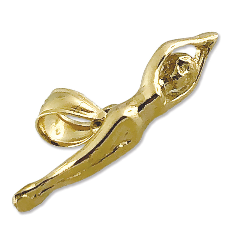 14K Gold 3D-Schwimmer-Charm