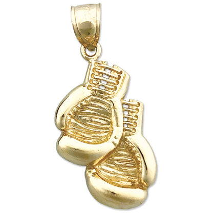14K Gold Boxhandschuhe-Anhänger