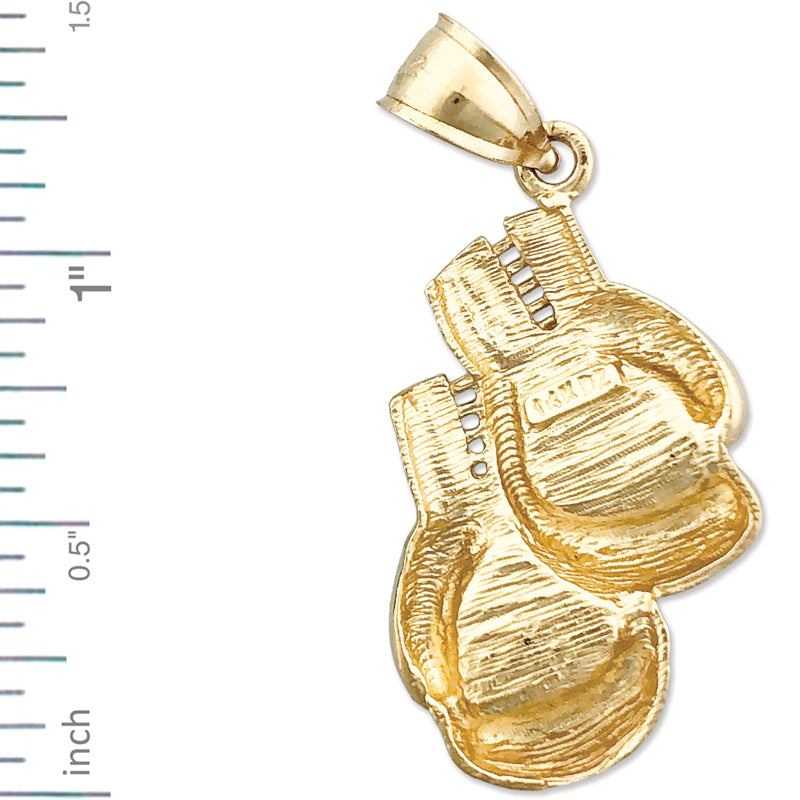 14K Gold Boxhandschuhe-Anhänger