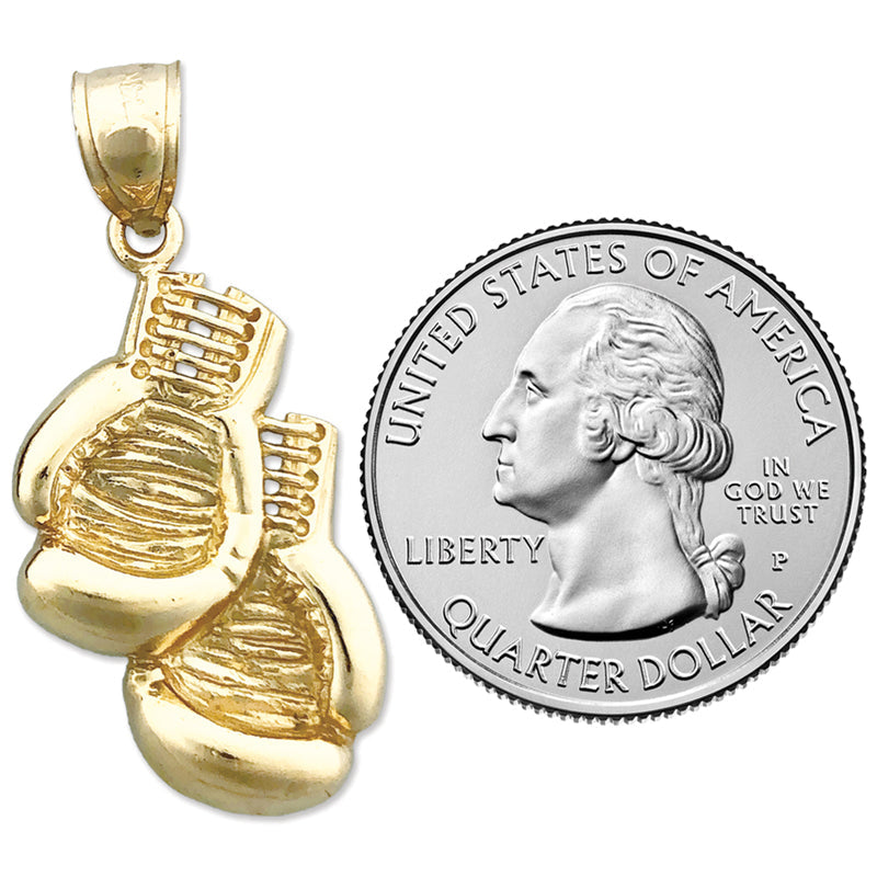 14K Gold Boxhandschuhe-Anhänger