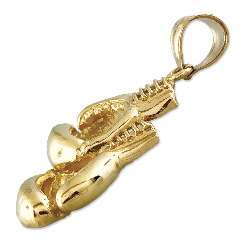 14K Gold Boxhandschuhe-Anhänger