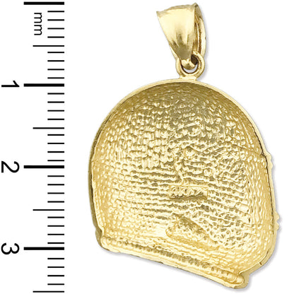 14K Gold Motorradhelm-Anhänger