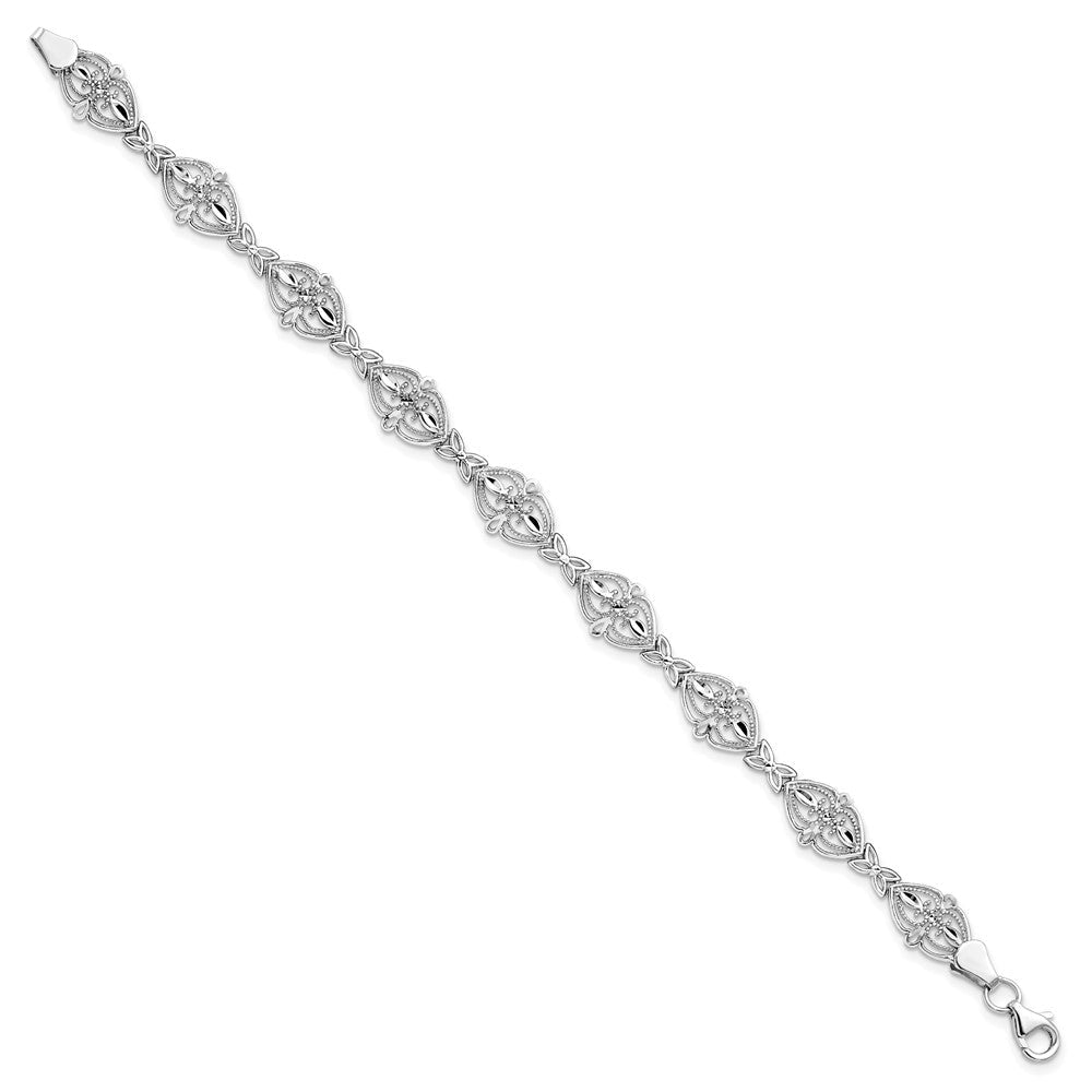 14K Weißgold Armband