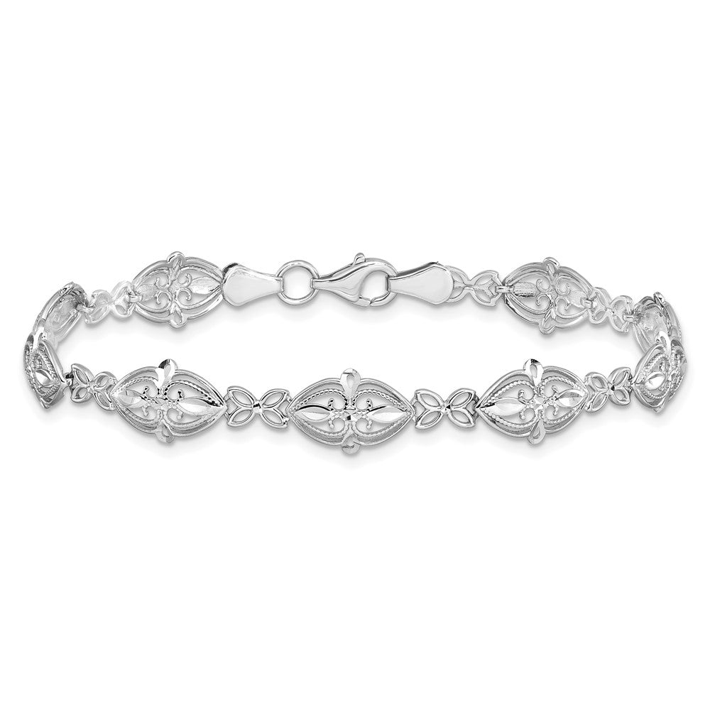 14K Weißgold Armband