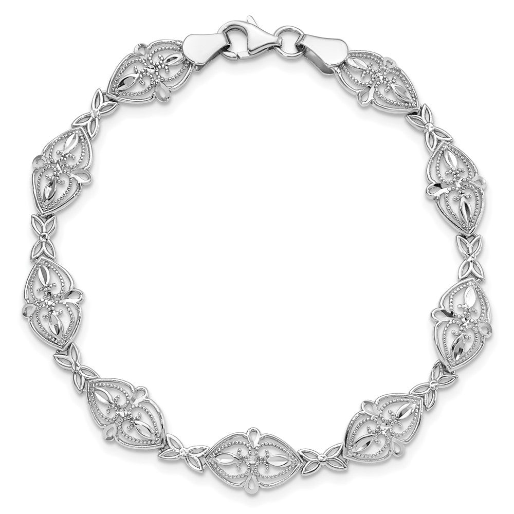 14K Weißgold Armband