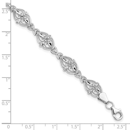 14K Weißgold Armband