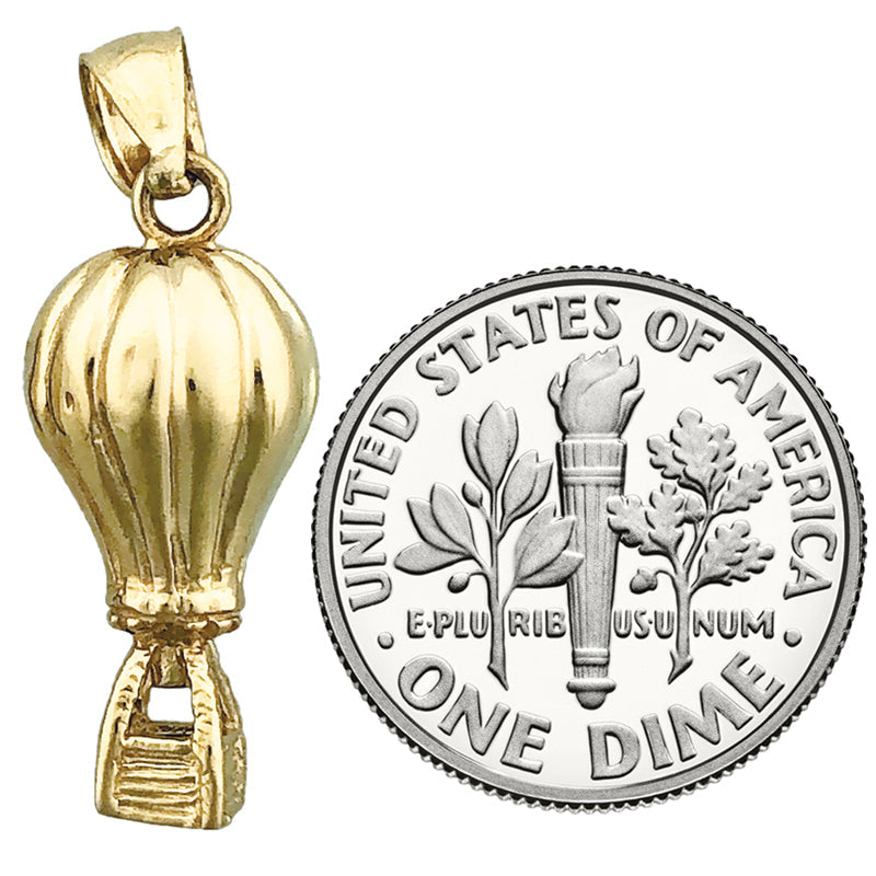 14K Gold 3D Heißluftballon-Charm
