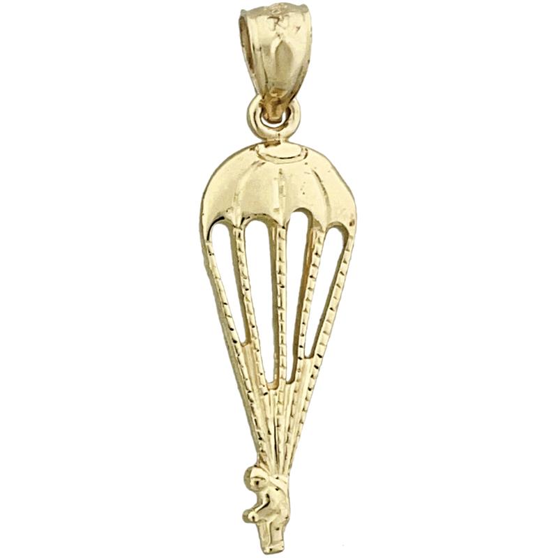 14K Gold Fallschirm-Charm