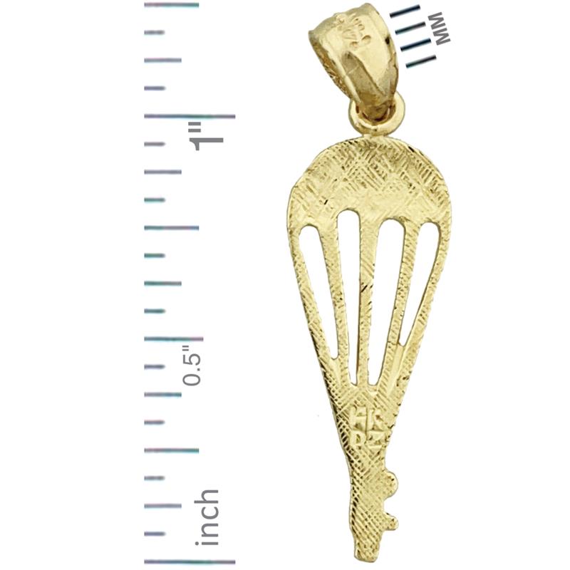14K Gold Fallschirm-Charm