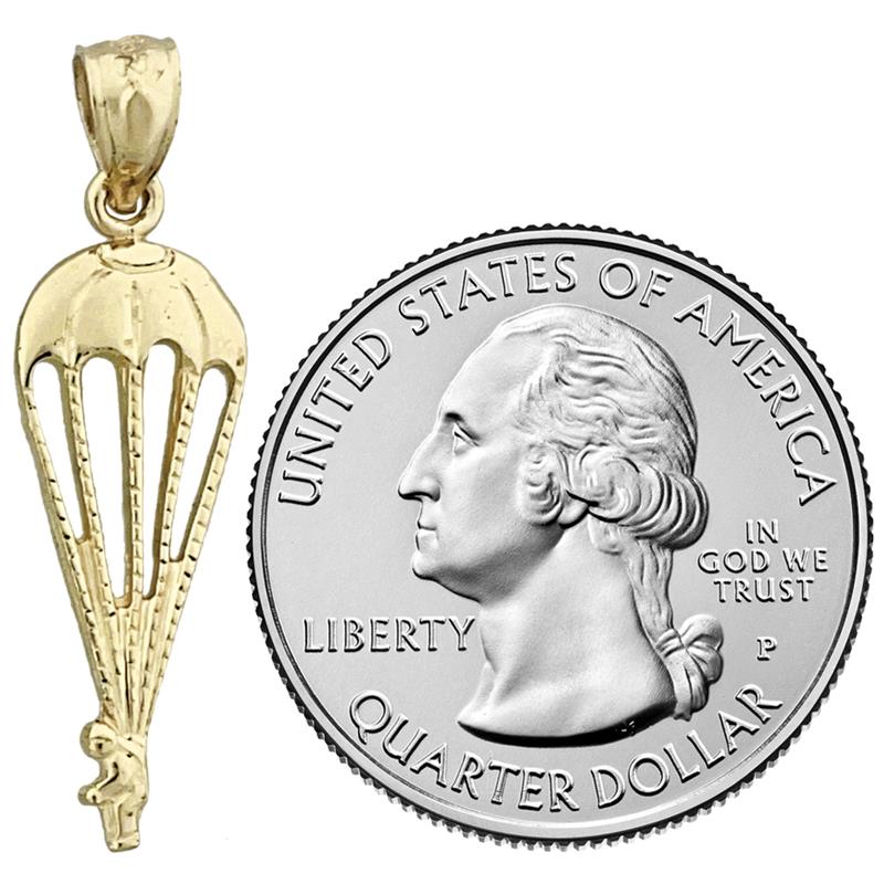 14K Gold Fallschirm-Charm