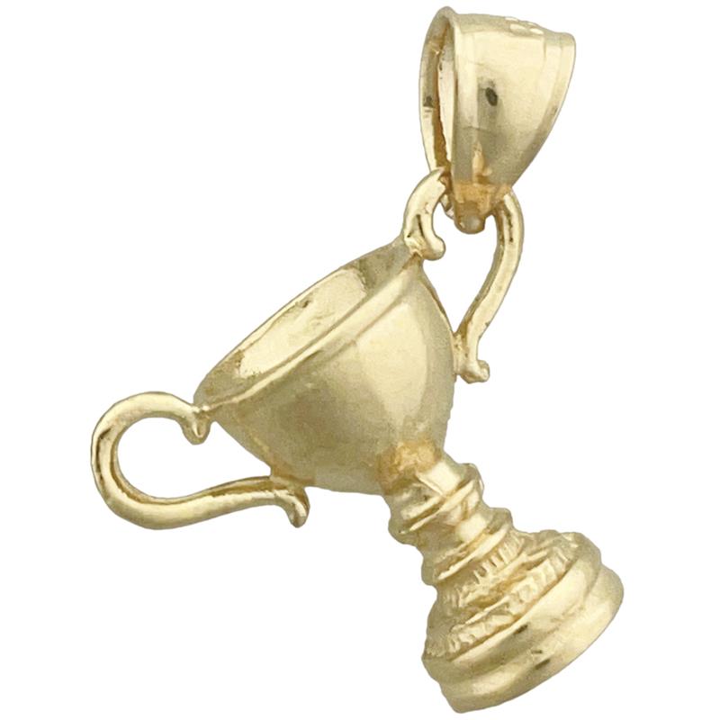 14K Gold 3D Meisterschaftspokal-Anhänger